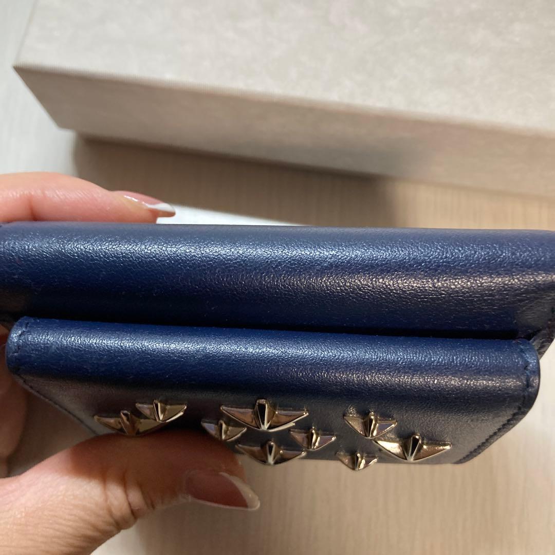 ジミーチュウ　折り財布　ネイビー