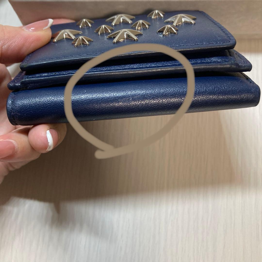 ジミーチュウ　折り財布　ネイビー