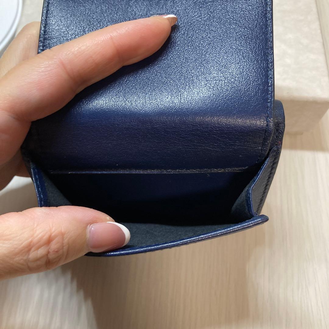 ジミーチュウ　折り財布　ネイビー