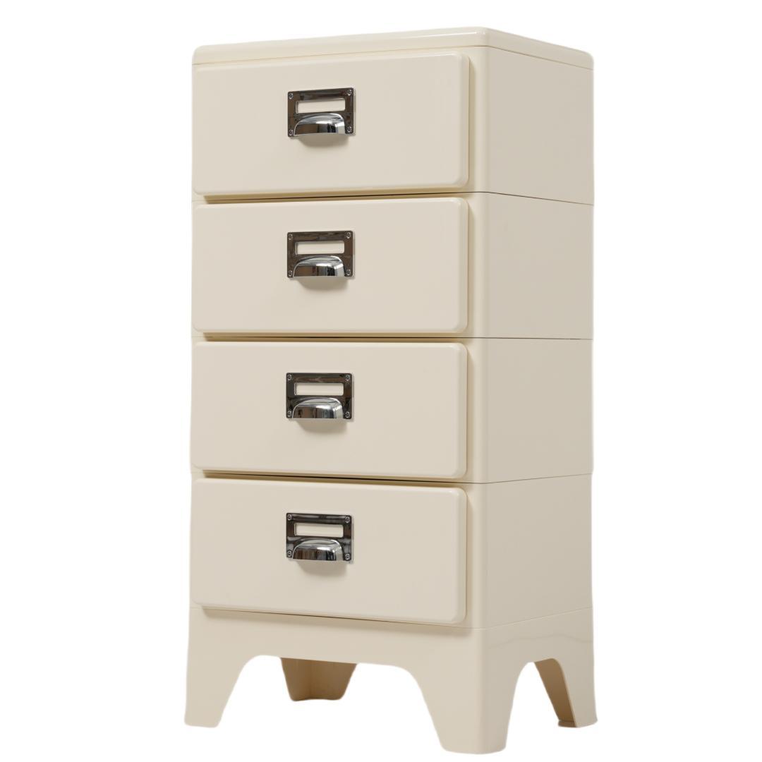 【アイボリー】チェスト 組立不要 4段 収納ケース 収納ボックス 引き出し