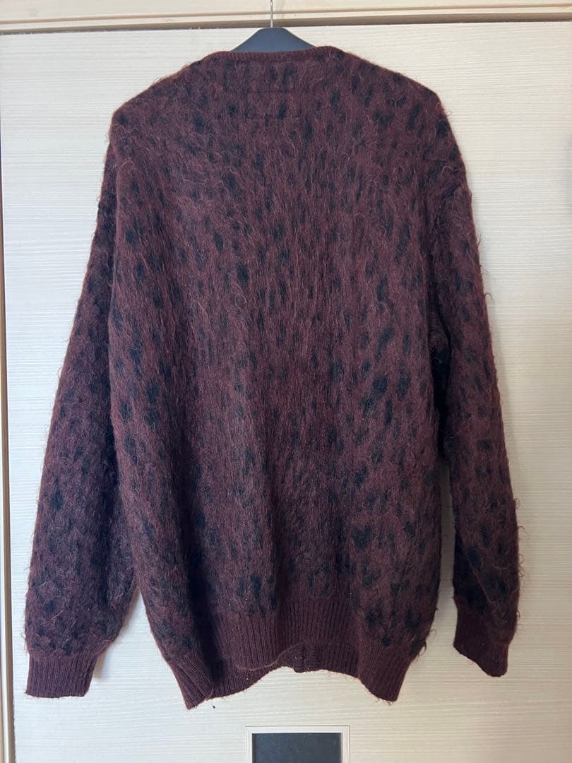 WACKO Maria (ワコマリア) レオパードモヘアカーディガン ブラウン