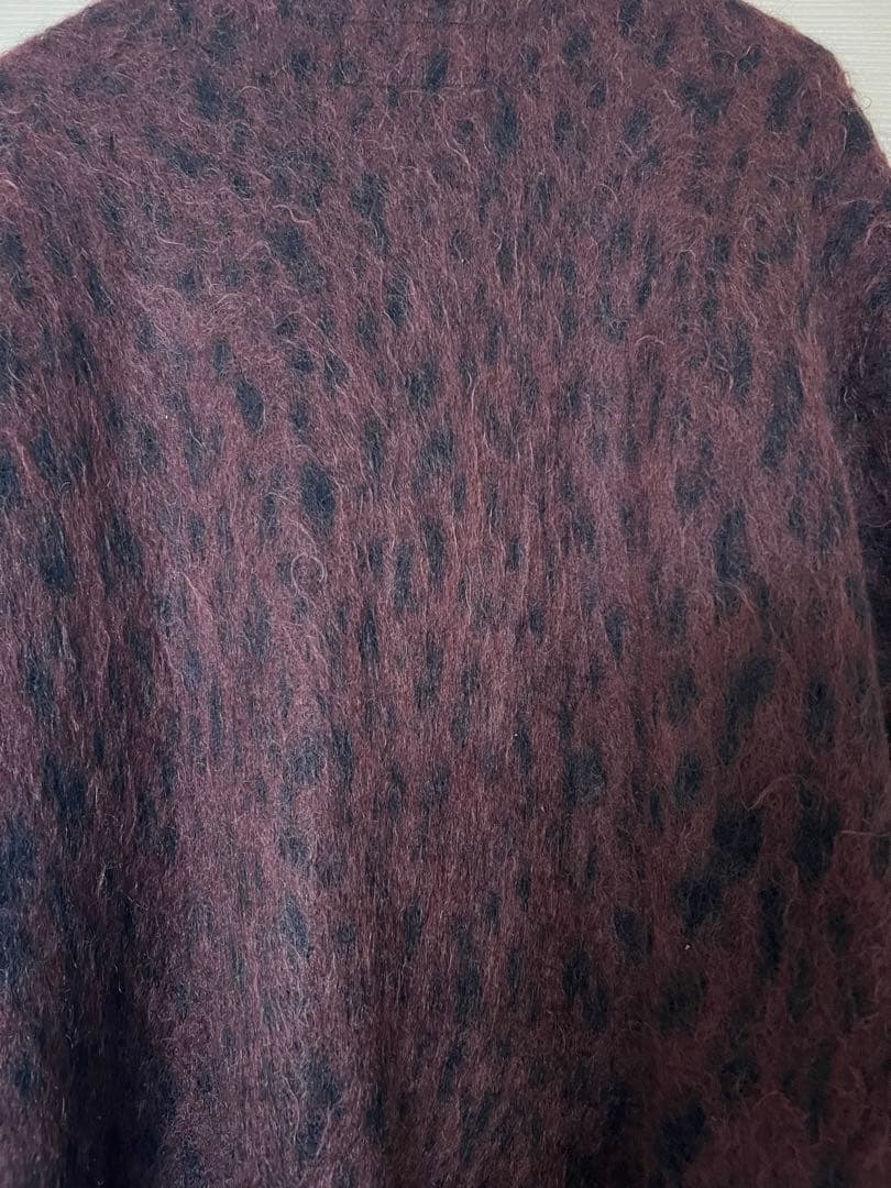 WACKO Maria (ワコマリア) レオパードモヘアカーディガン ブラウン