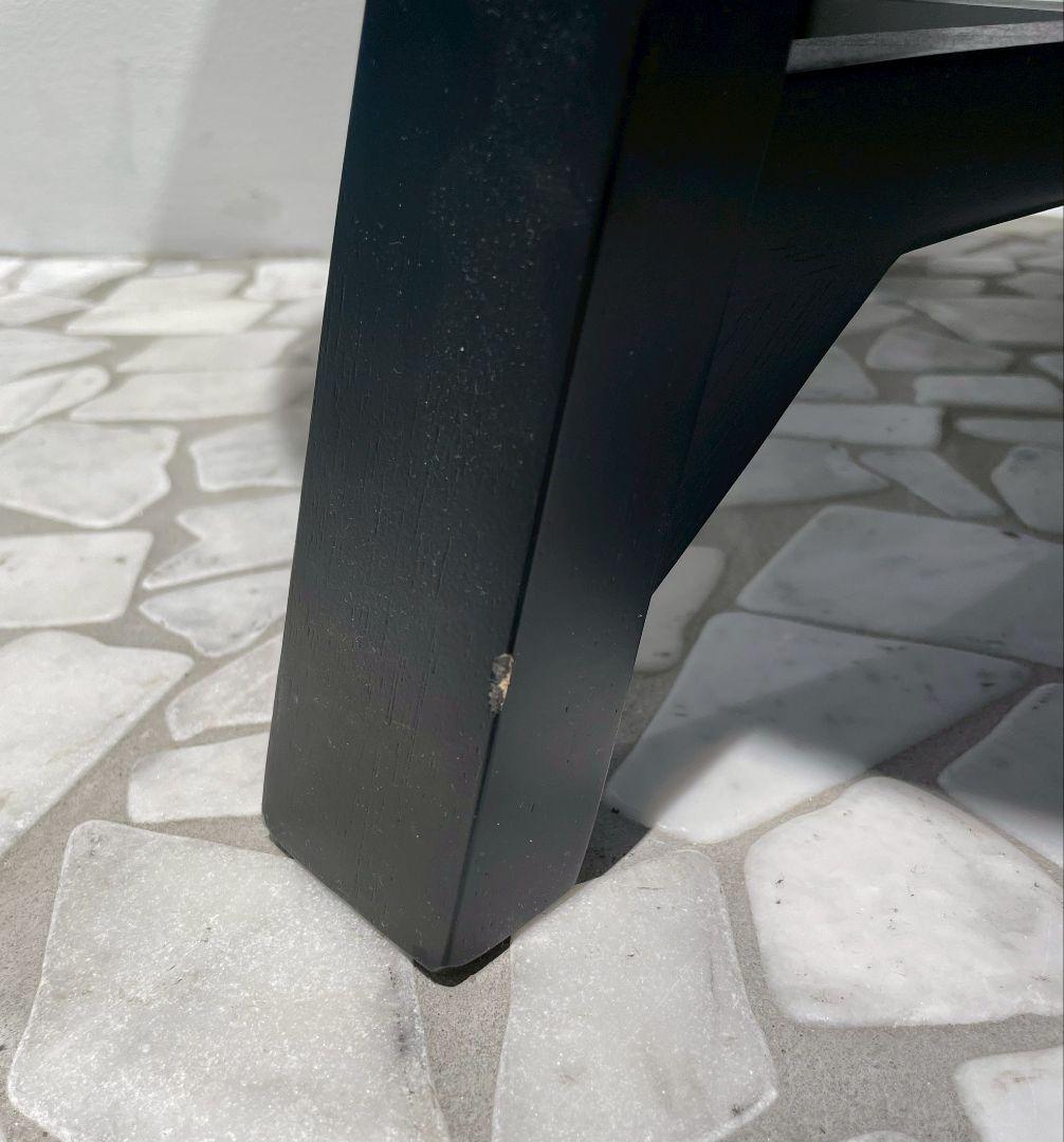 円形石材風サイドテーブル 組み立て式 傷あり