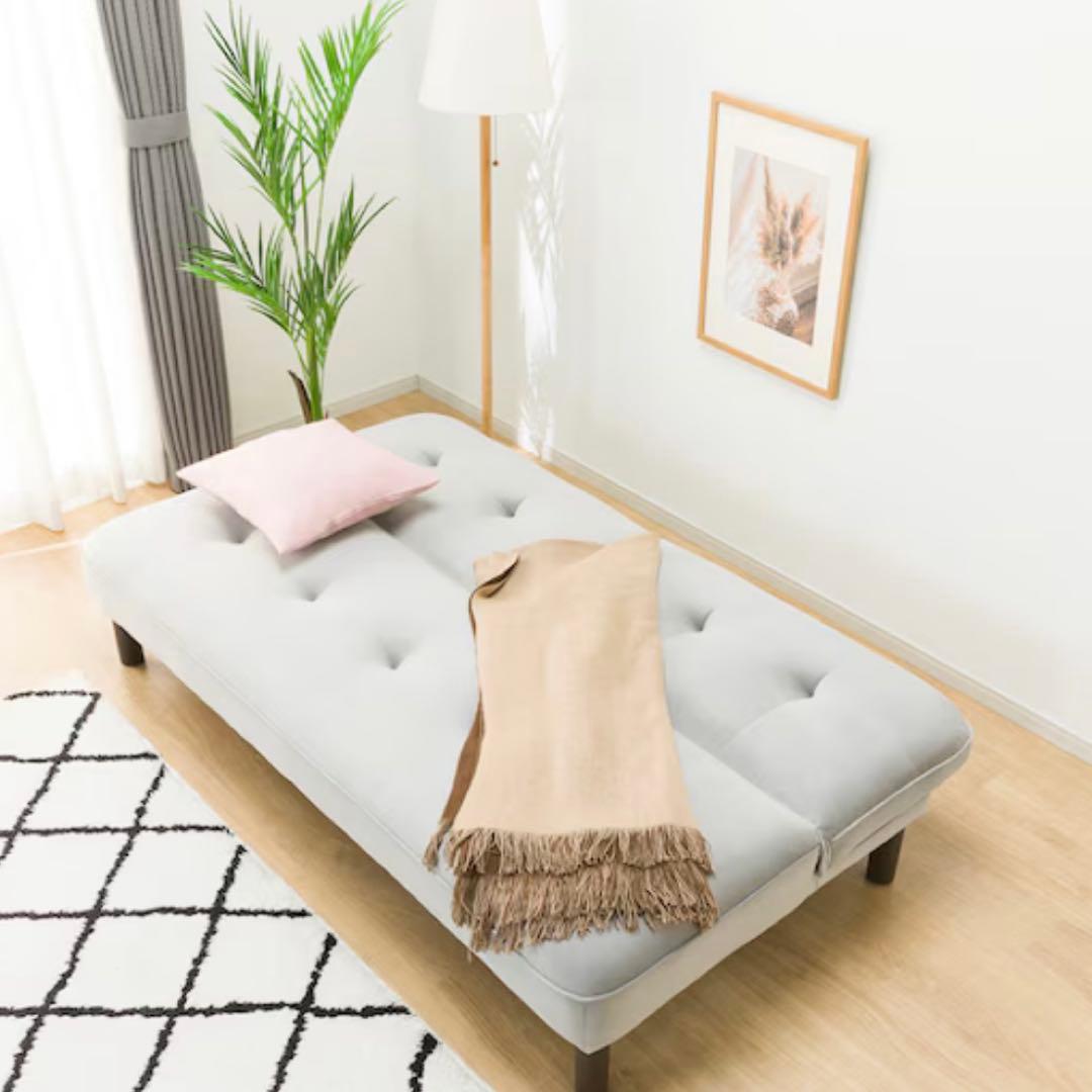 【2025年5月購入】ニトリ　ソファベッド　グレー　11月中旬に発送