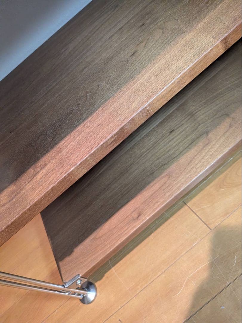 ■送料込■無印 ステンレスユニットシェルフ ウォールナット棚 収納 台