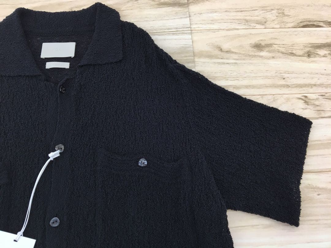 YOKE 25SS コットン シアー ニット オープンカラーシャツ