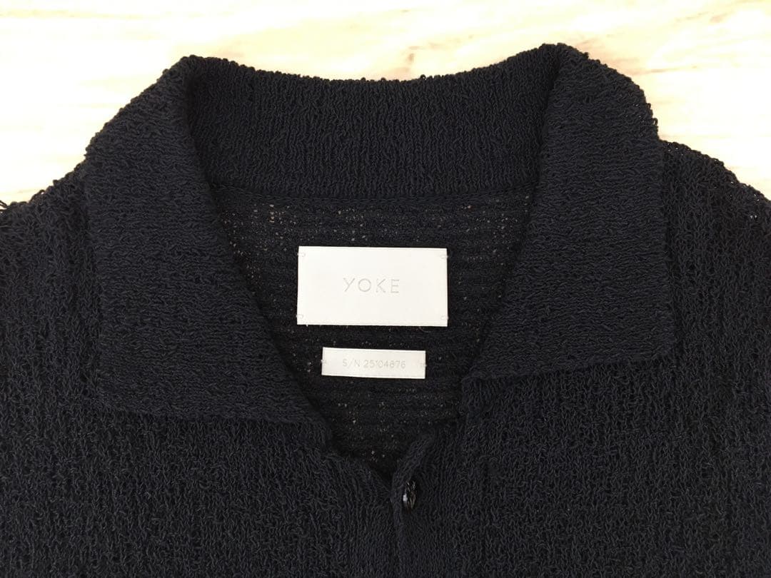 YOKE 25SS コットン シアー ニット オープンカラーシャツ