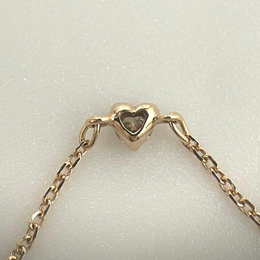 【極美品】4℃ K10ピンクゴールドブレスレット　3Pダイヤ　保証書付属