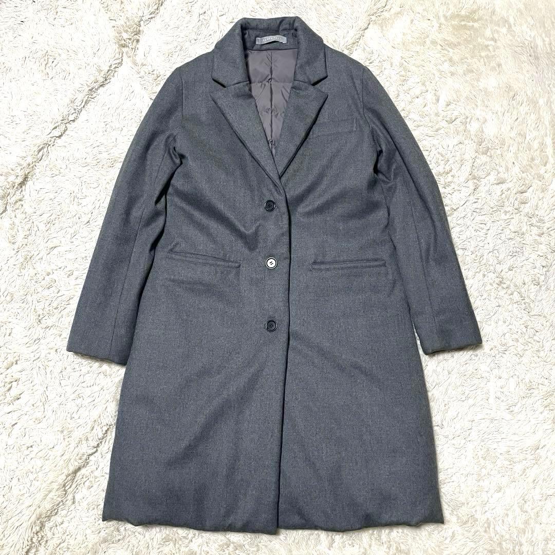 美品 セオリーリュクス メルトンウール ダウン チェスターコート 38