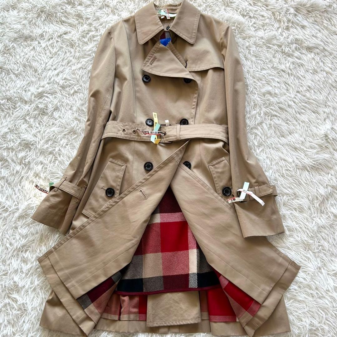 【美品】ブルーレーベルクレストブリッジ　トレンチコート　ベージュ　ライナー付　L