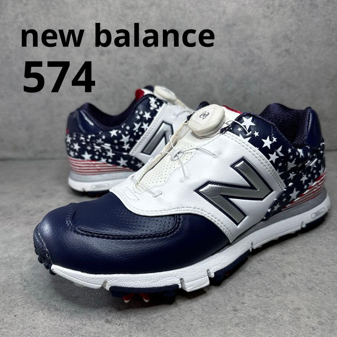 極美品！ニューバランス　トリコロール　アメリカ柄　boaダイヤル　ゴルフシューズ