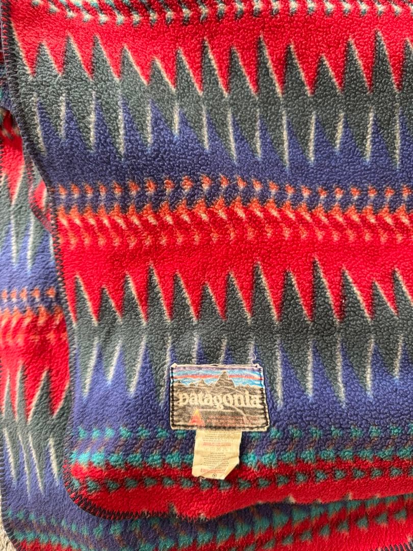 USA製　Patagoniaフリースブランケット.プリント/パタゴニアビンテージ