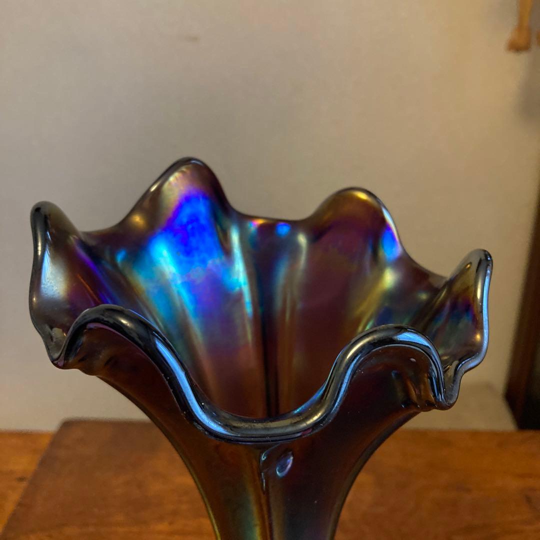 Fenton社 オ-ルドフェントン カーニバル 花瓶 USA