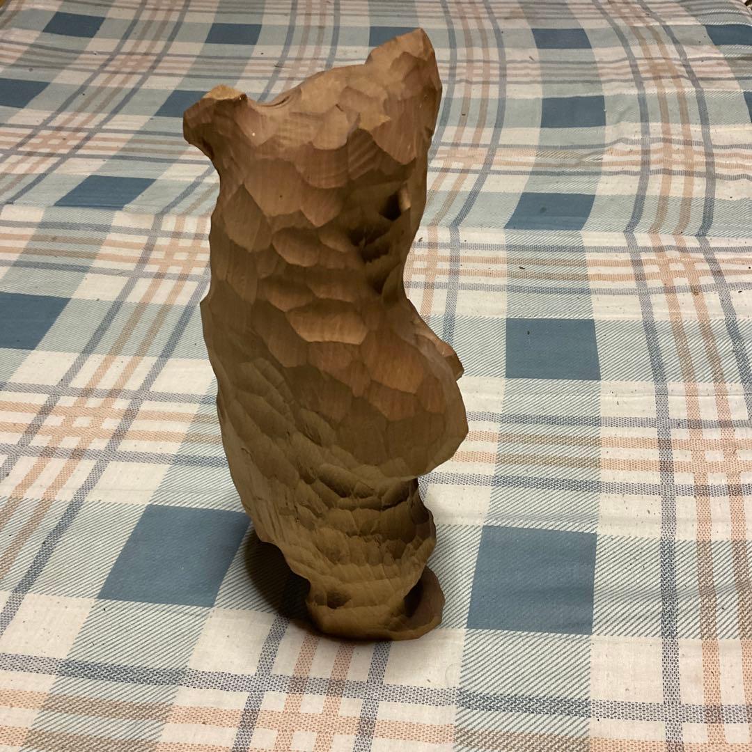 砂澤一雄（砂澤ビッキ氏の実弟）未完成熊立像　【激レア、巨匠の作品】