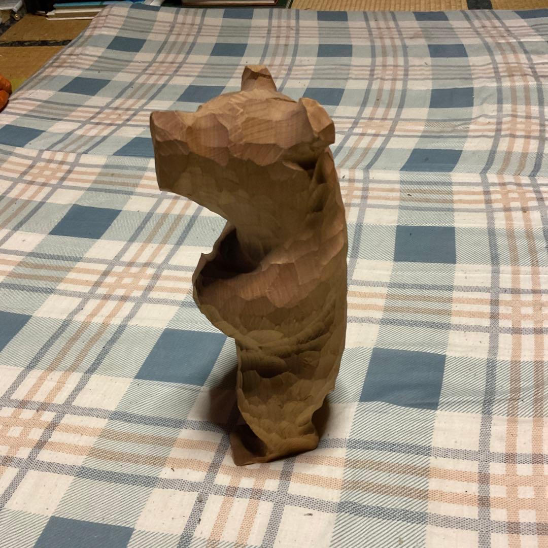砂澤一雄（砂澤ビッキ氏の実弟）未完成熊立像　【激レア、巨匠の作品】