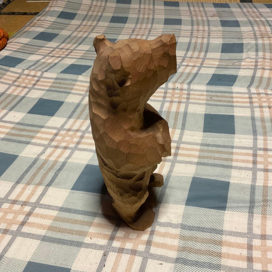 砂澤一雄（砂澤ビッキ氏の実弟）未完成熊立像　【激レア、巨匠の作品】