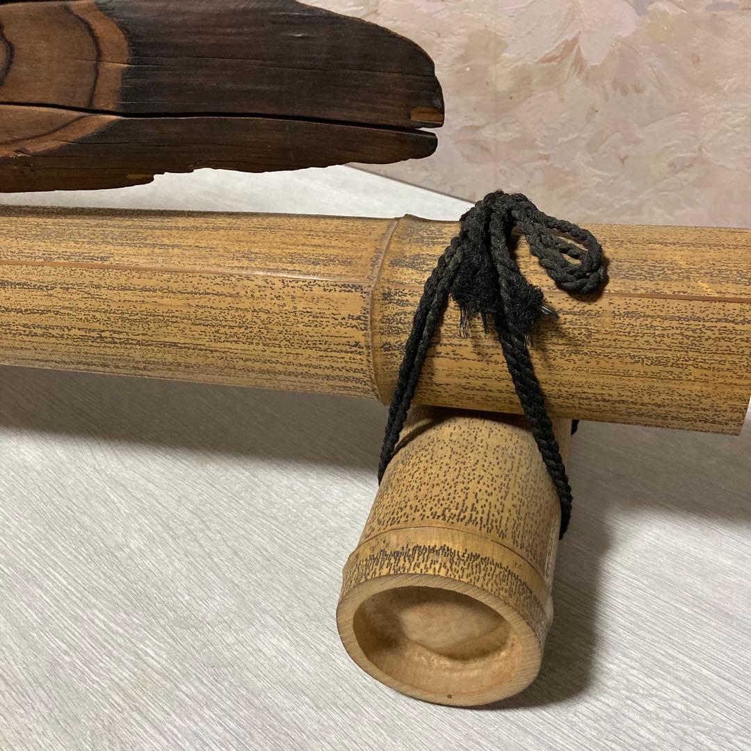 「月雪花」扁額、結界、風炉先、衝立、杉銘木、ゴマ竹、古物