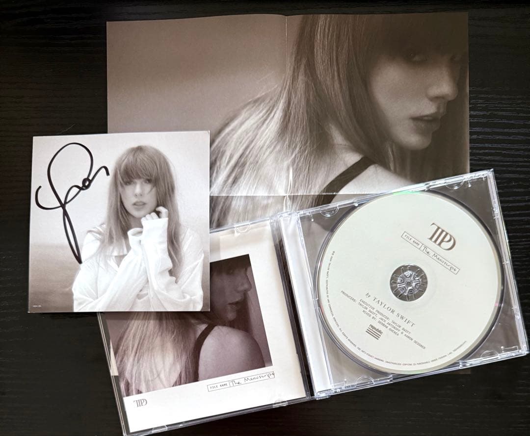 Taylor Swift TTPD直筆サインCD インサート テイラースウィフト