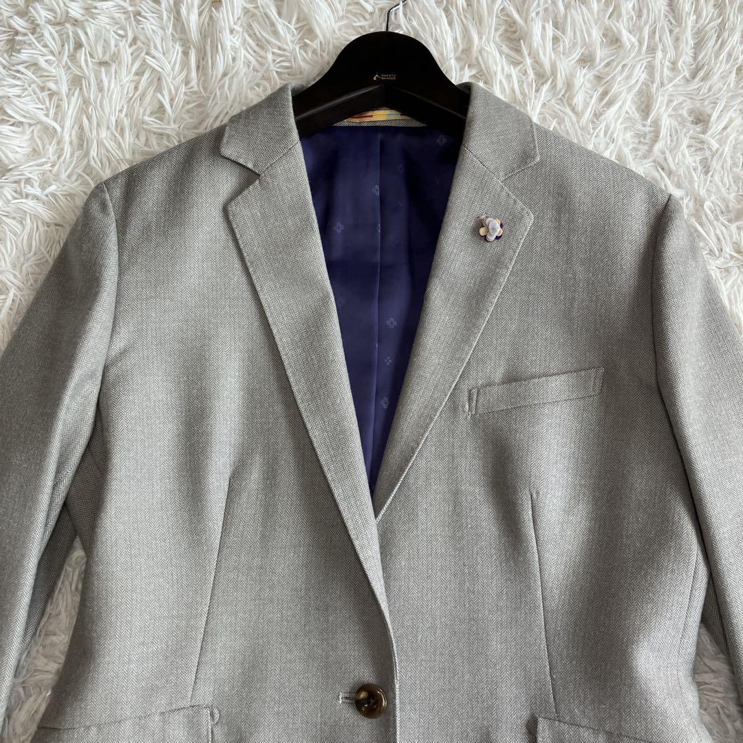 極美品 ORIHICA レディーススーツ 3点セット ライトグレー