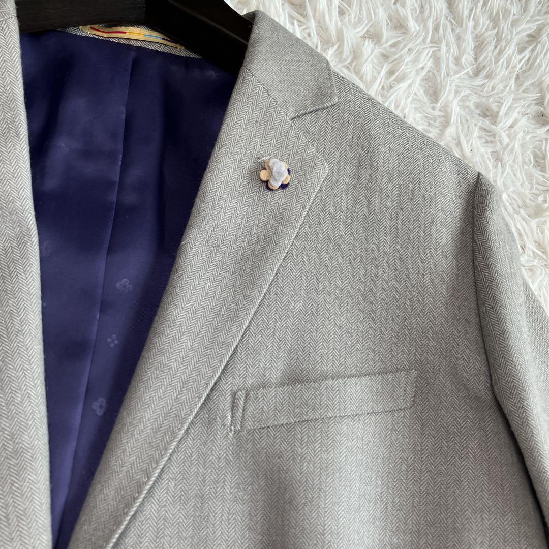 極美品 ORIHICA レディーススーツ 3点セット ライトグレー