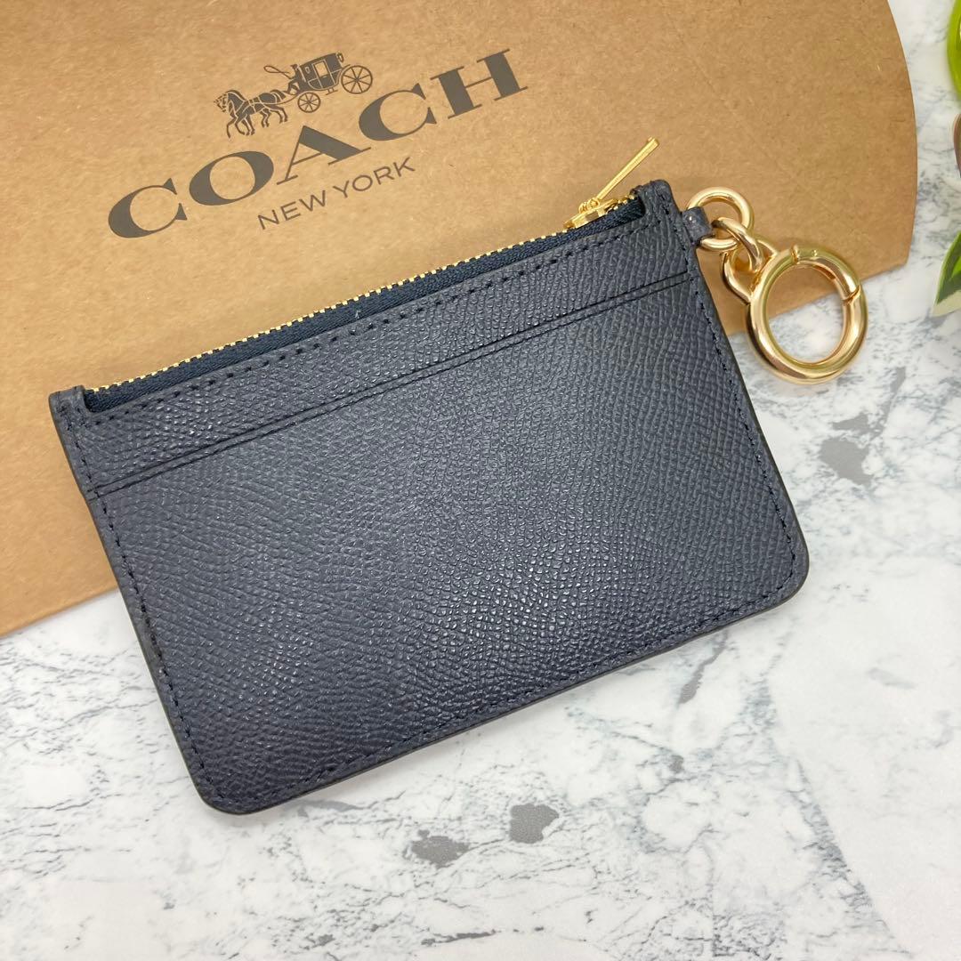 COACH コーチ　アタッチメント カード ケース　ミッドナイトネイビー