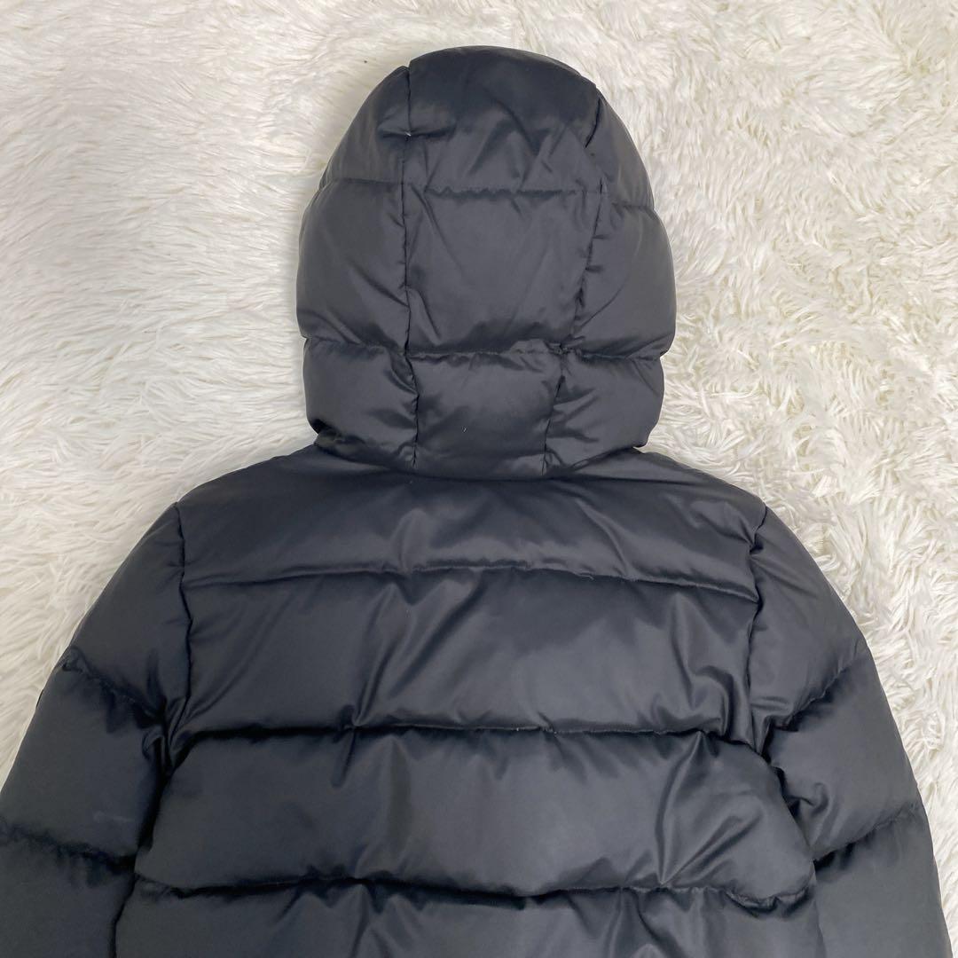 バーバリーブルーレーベル フード付きダウンジャケット ノバチェック 短丈 黒