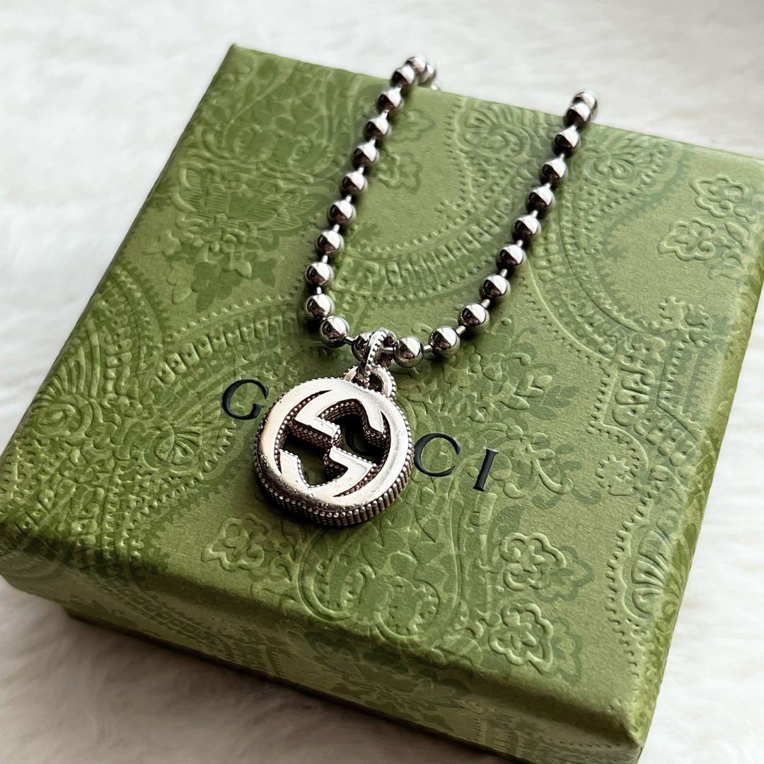 GUCCI インターロッキング ブレスレット ロゴ GGマーク ボールチェーン