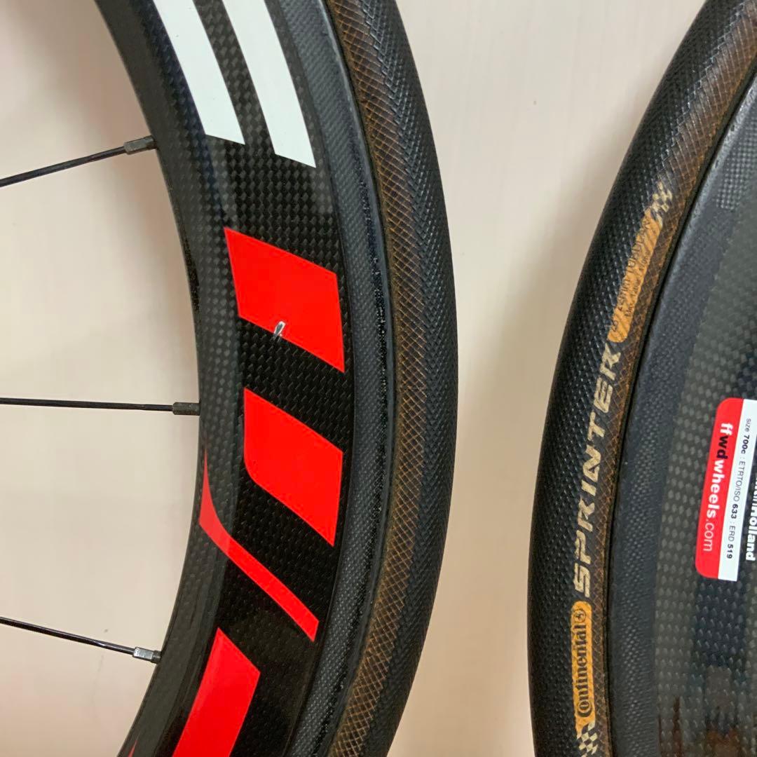 FF 完組ホイール 前後セット700C ブラック/レッド 即購入 超超特別価格