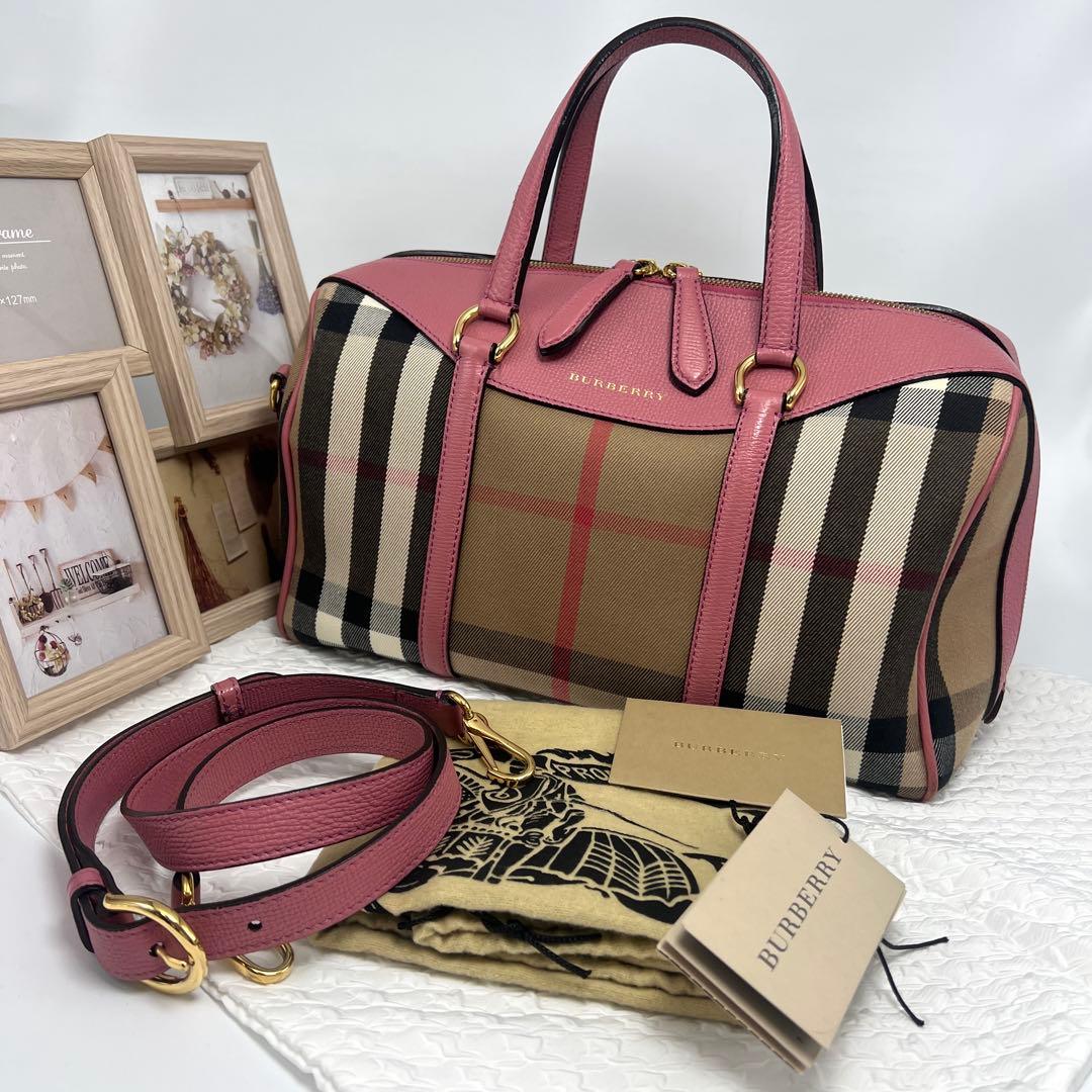 ひなあか ✨極美品✨BURBERRY バーバリー2WAYミニボストンバッグ