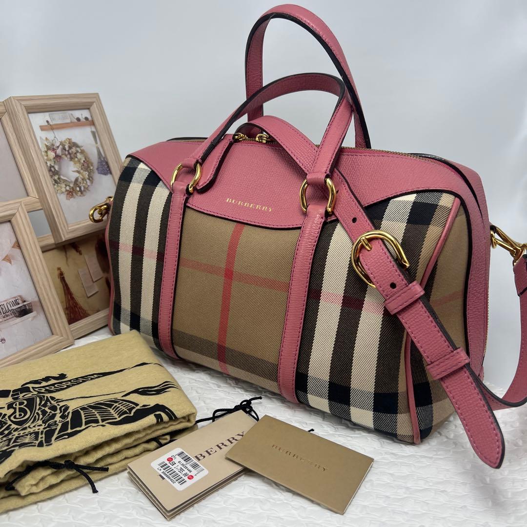 ひなあか ✨極美品✨BURBERRY バーバリー2WAYミニボストンバッグ