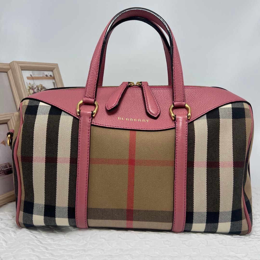 ひなあか ✨極美品✨BURBERRY バーバリー2WAYミニボストンバッグ