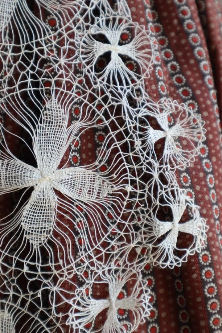 エプロン・三角巾 1930s Hand Made Tenerife Lace Half Apron