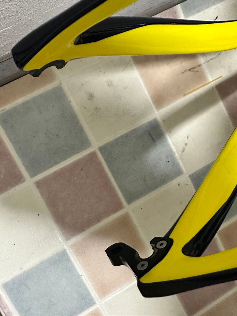 【マル 】GARNEAU GENNIX A1 ロードバイクフレーム 黒/黄