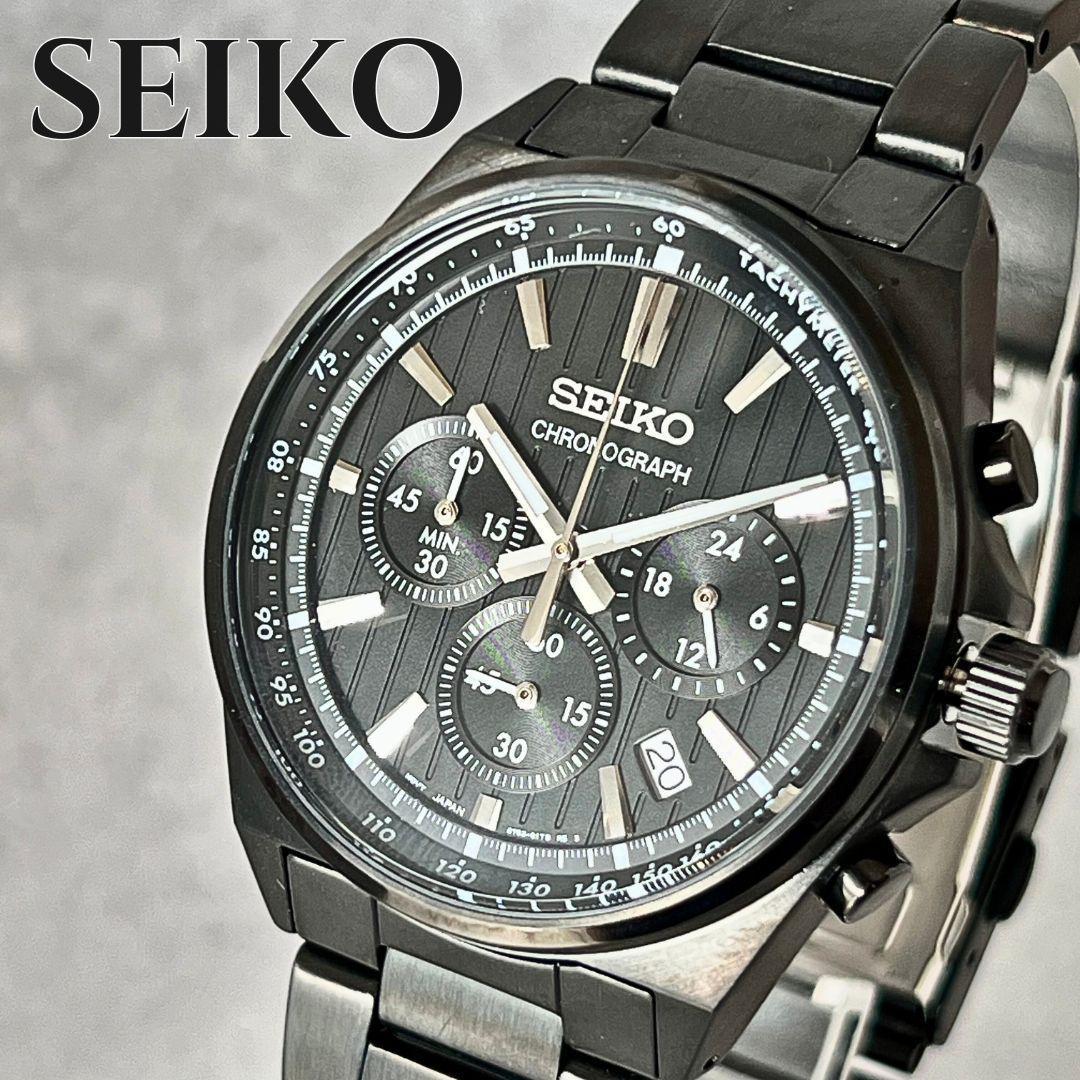 【DAIGO】稼働品 SEIKO メンズ腕時計 クロノグラフ デイト 箱付