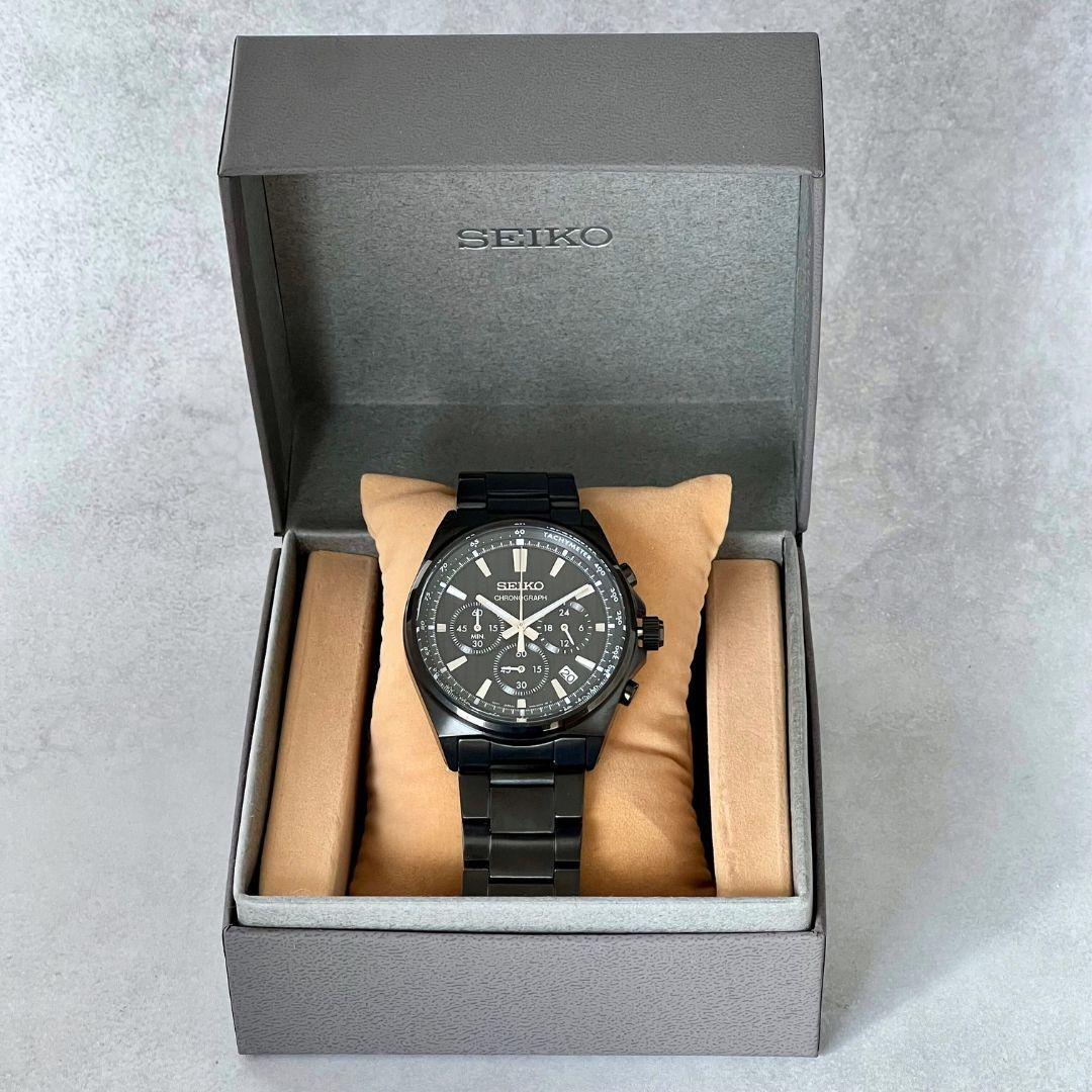 【DAIGO】稼働品 SEIKO メンズ腕時計 クロノグラフ デイト 箱付