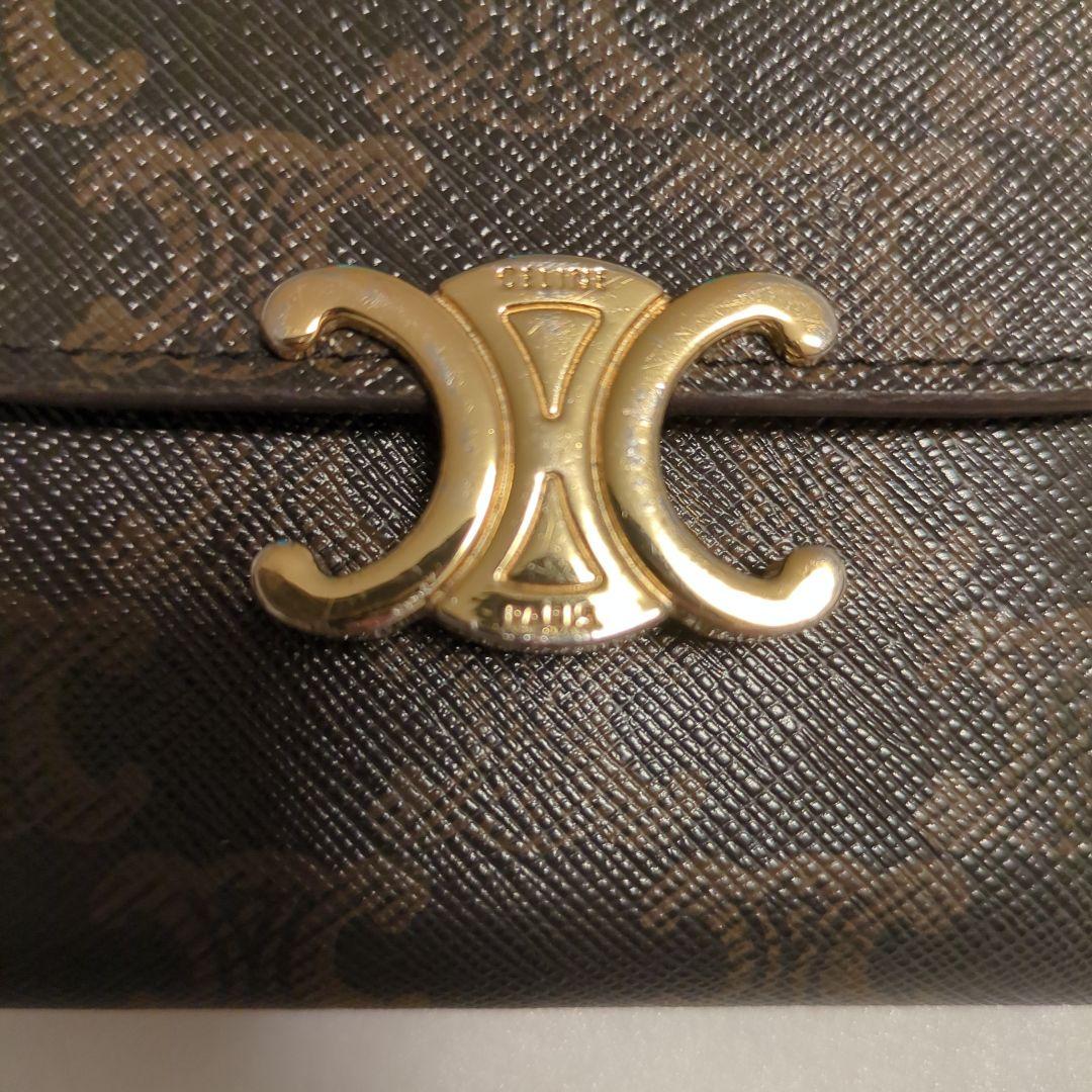 ✨美品✨celineセリーヌトリオンフスモールタップウォレット　カーフスキン