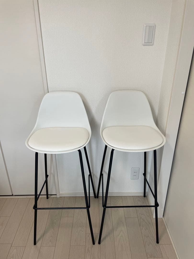 【2脚セット】キッチンチェア、カウンターチェア、ハイチェア