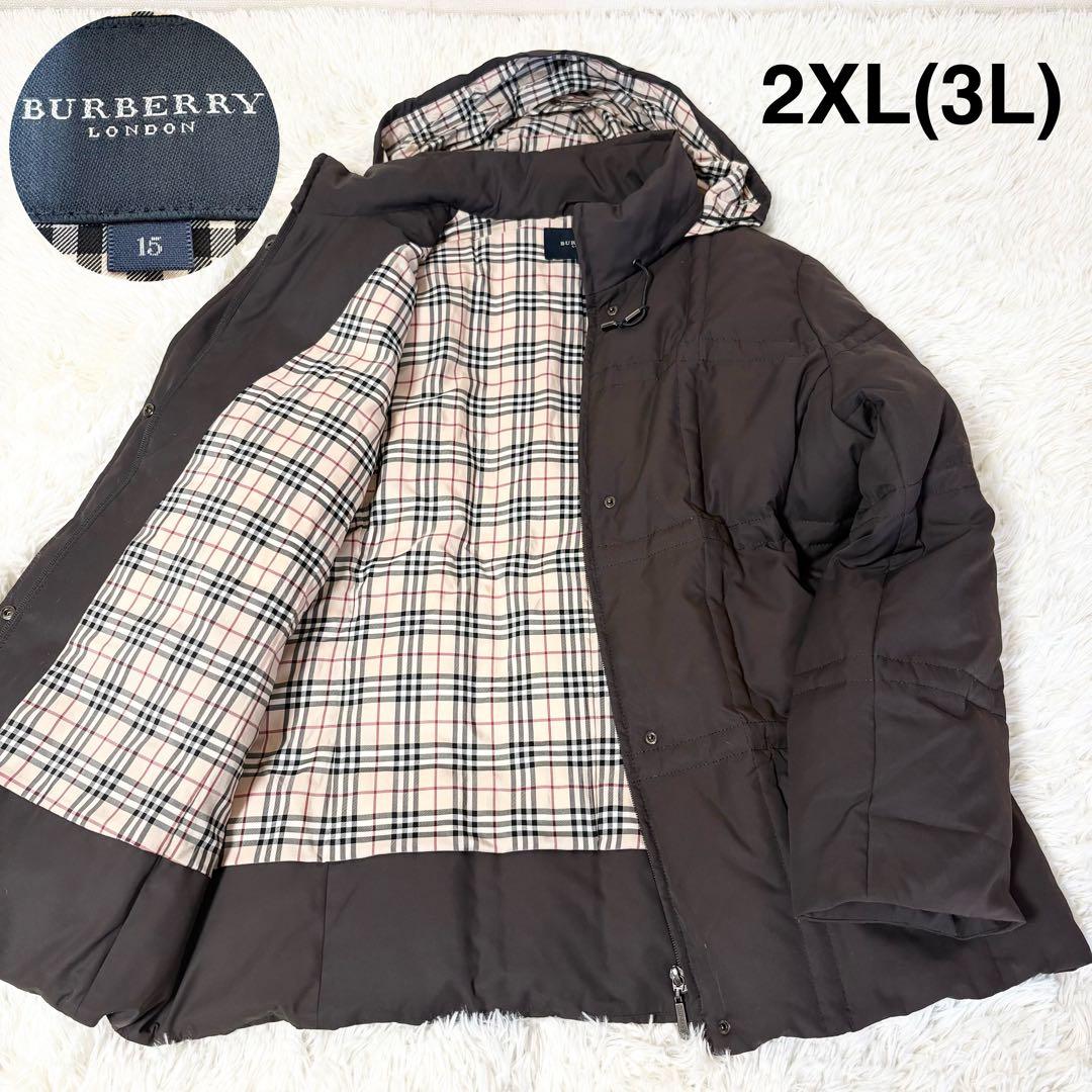 美品✨バーバリーロンドン 中綿ダウンコート ジャケット ノバチェック 2XL