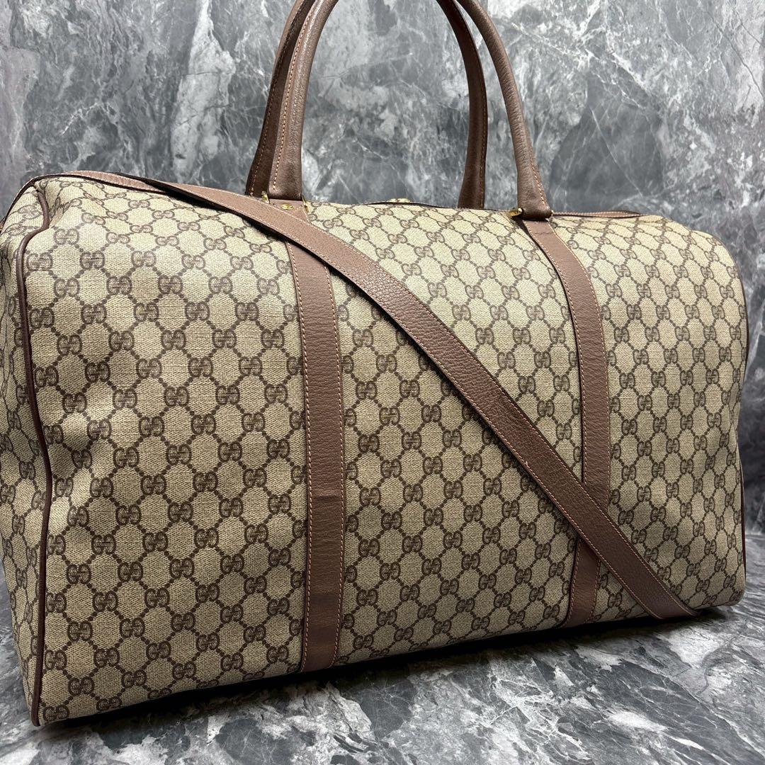 ✨美品✨GUCCI GG 2way ボストンバッグ ショルダー ブラウン ロゴ