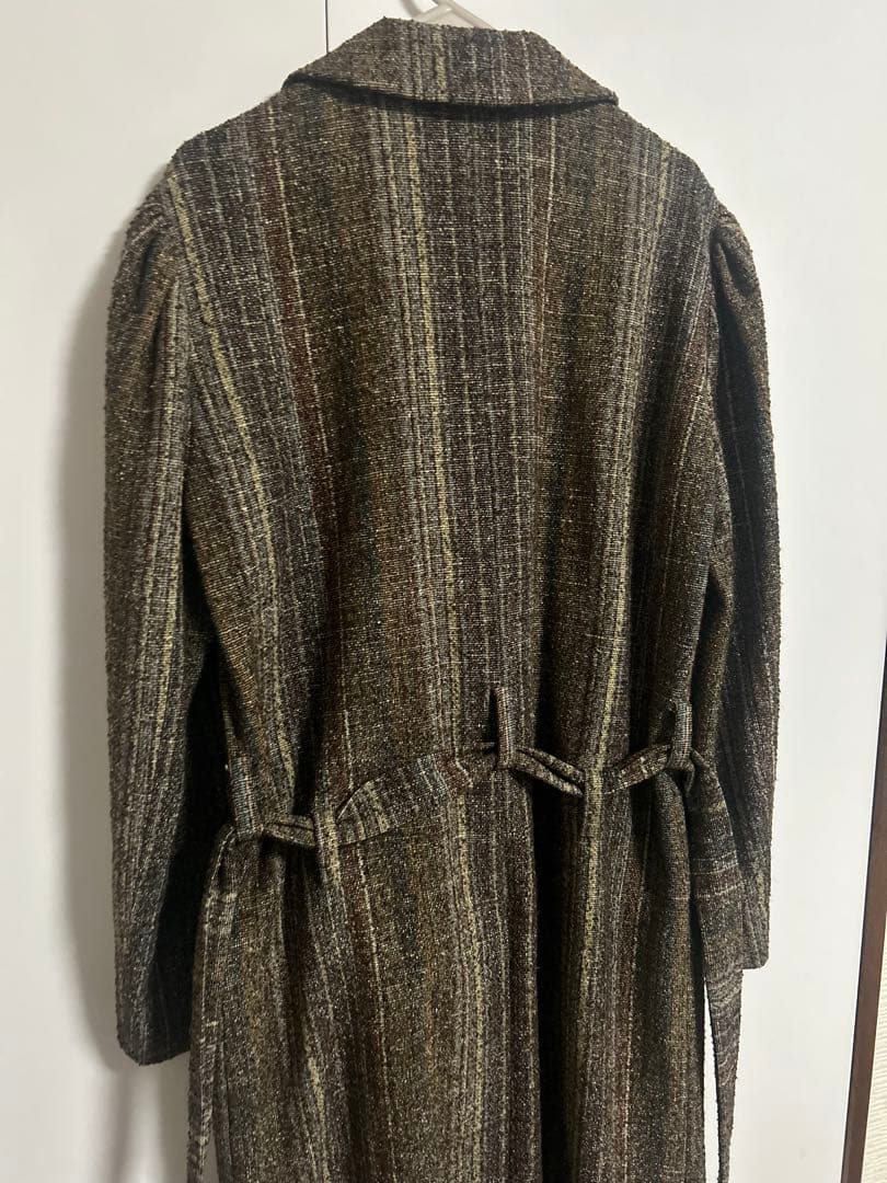 CHRISTOPHE LEMAIRE ストライプ織り ロングコート