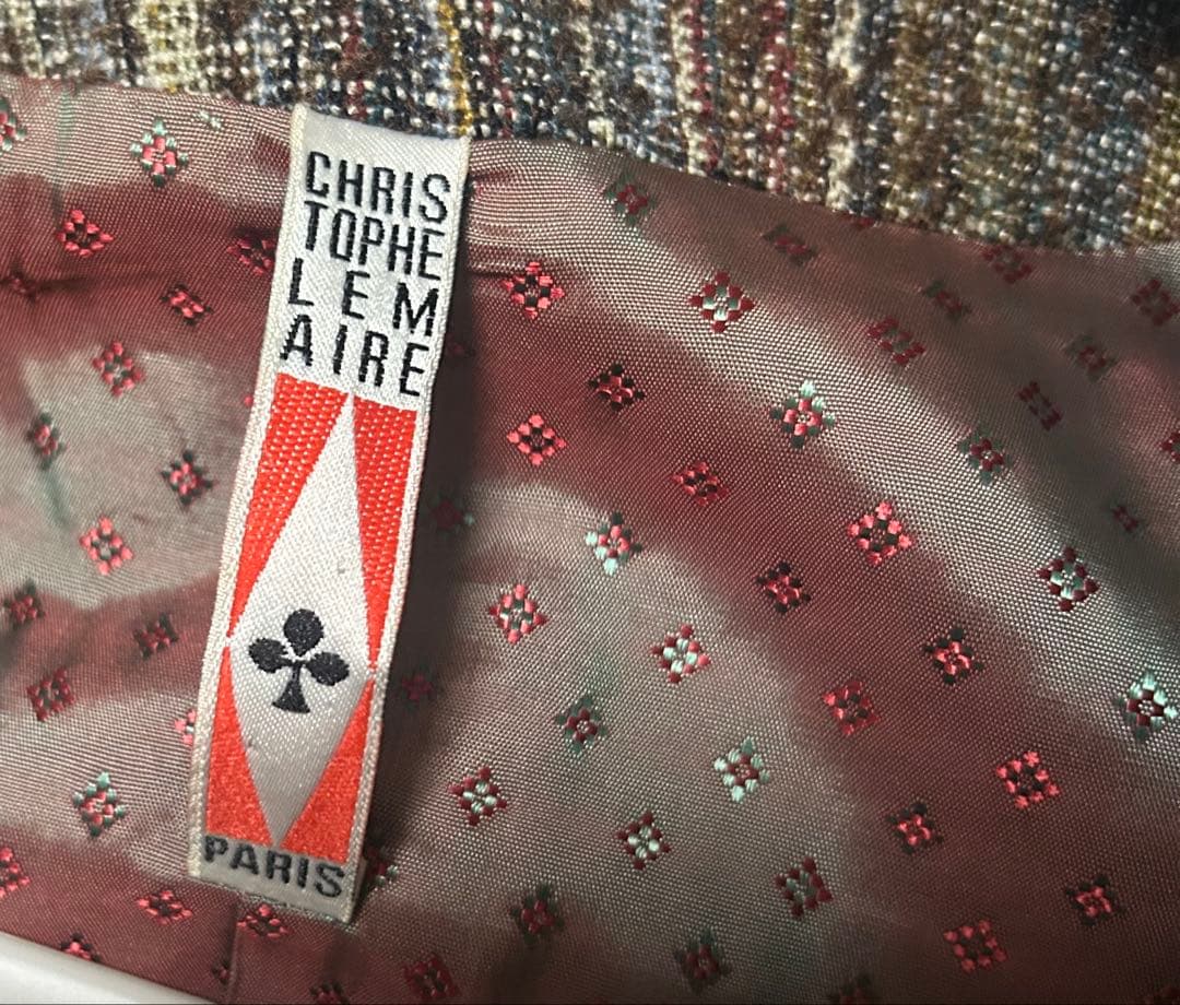 CHRISTOPHE LEMAIRE ストライプ織り ロングコート