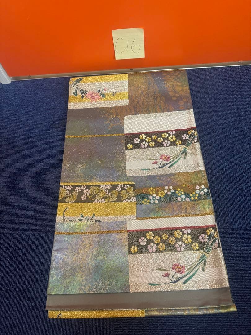 2695 袋帯 古代彫金紋 西陣織 金糸　高級上質上品　約440cm 未使用