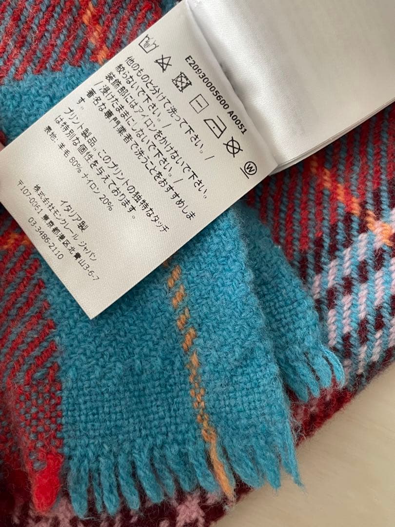 MONCLER チェック柄マフラー
