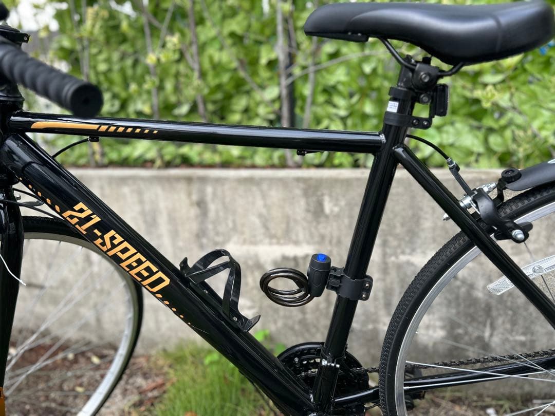 【ぶらんこっこ】クロスバイク自転車21段変速 700C 27インチ相当 黒
