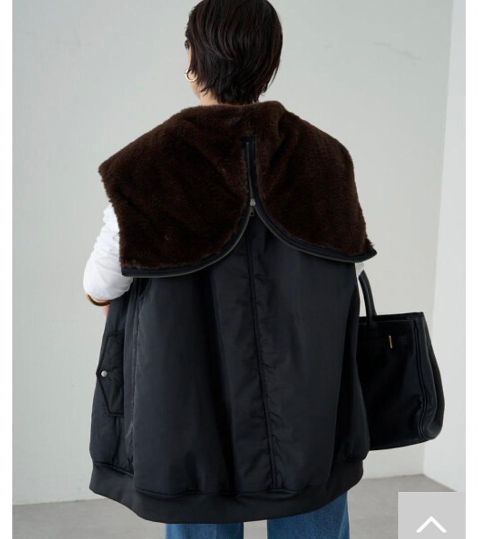 ラウンジドレス　ミリタリージレブルゾン　黒　loungedress