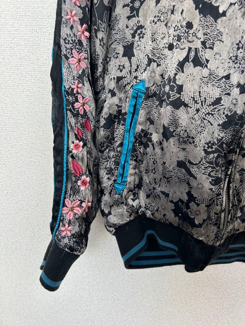 大人気　花旅楽団 雅結シリーズ リバーシブル スカジャン 刺繍 和柄　Lサイズ