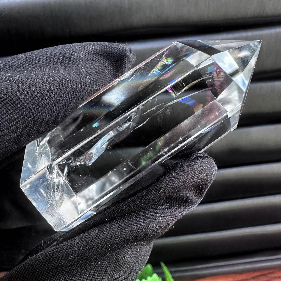 絶品❗アゼツライト☆レインボー☆ヒマラヤ水晶六角柱パワーストーン天然石A1265