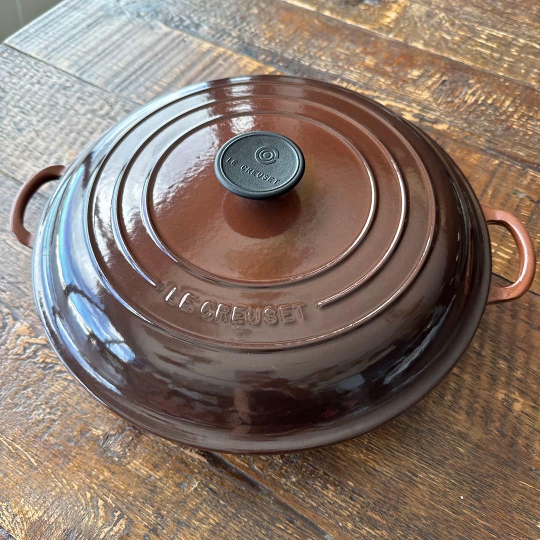 【入手困難】ル・クルーゼ　チェスナット　キャセロール 30cm