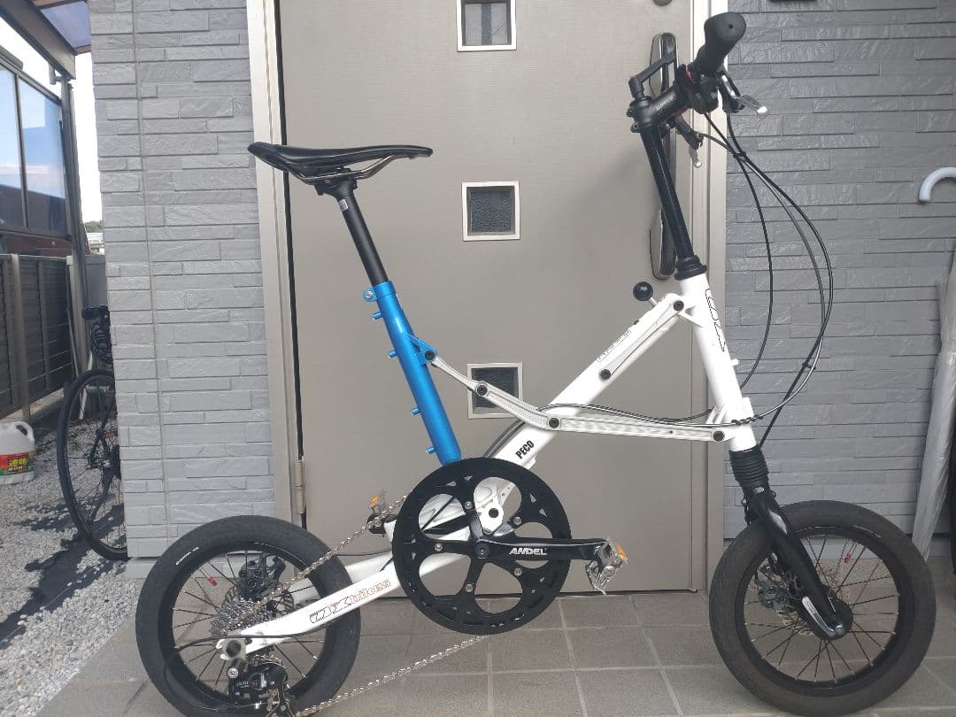 希少 OX PECO 折りたたみ自転車 ホワイト ブルー