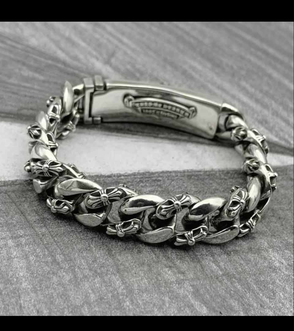 T*b様 Chrom hearts シルバーチェーンブレスレット フローラル　ク